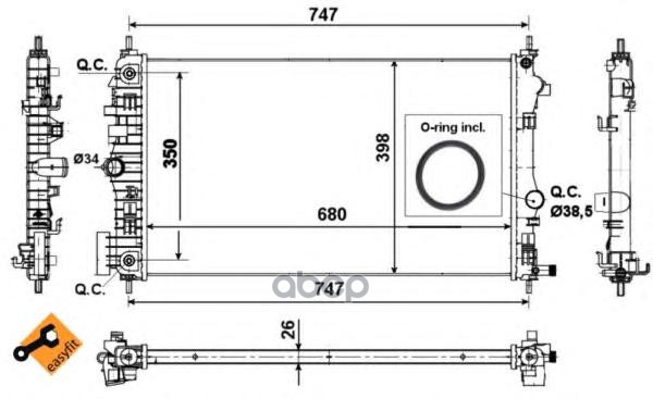 

NRF 53777 радиатор системы охлаждения АКПП Opel Insignia 2.0CDTi 08>