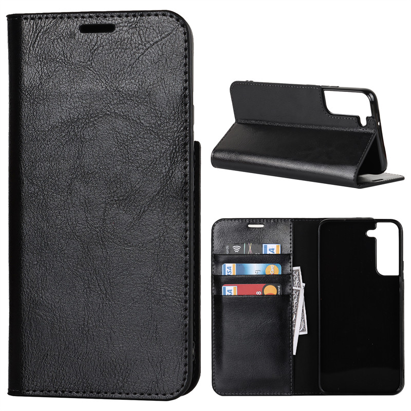 

Чехол-книжка для Samsung Galaxy S22, боковой, экокожа, черный