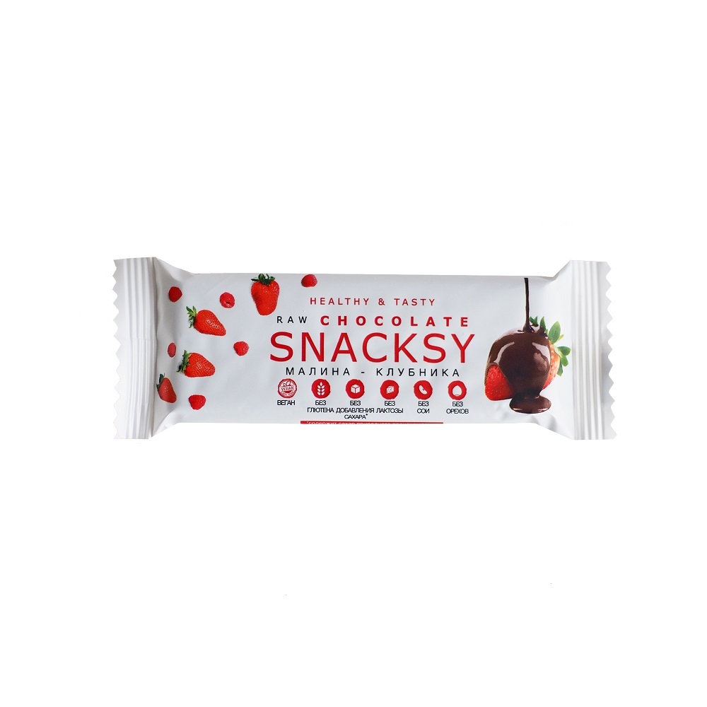 Батончик Snacksy Mini Raw Chocolate с ягодами 20 г