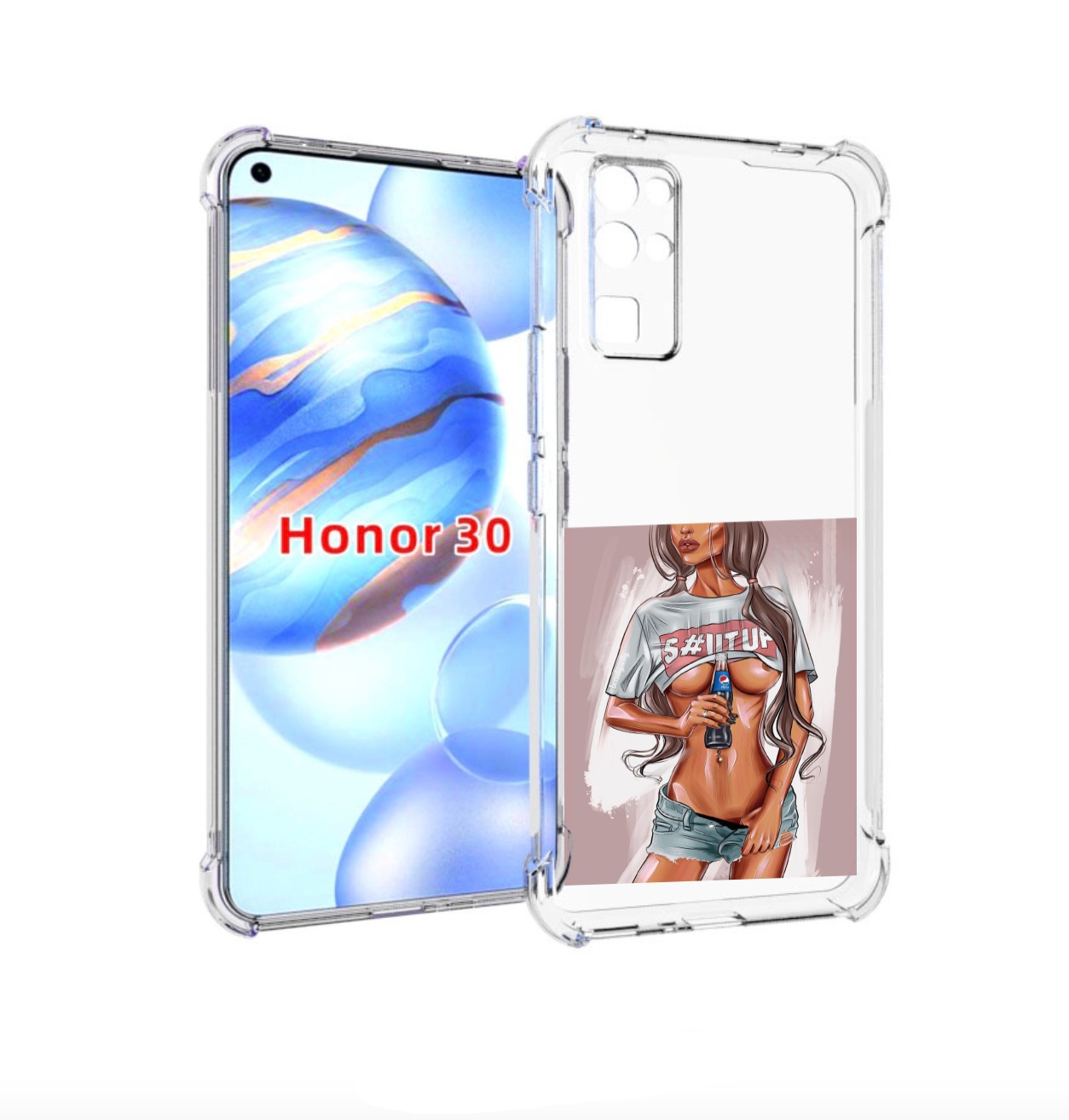 

Чехол бампер MyPads стройная-девушка-с-пепси женский для Honor 3, Прозрачный, Tocco