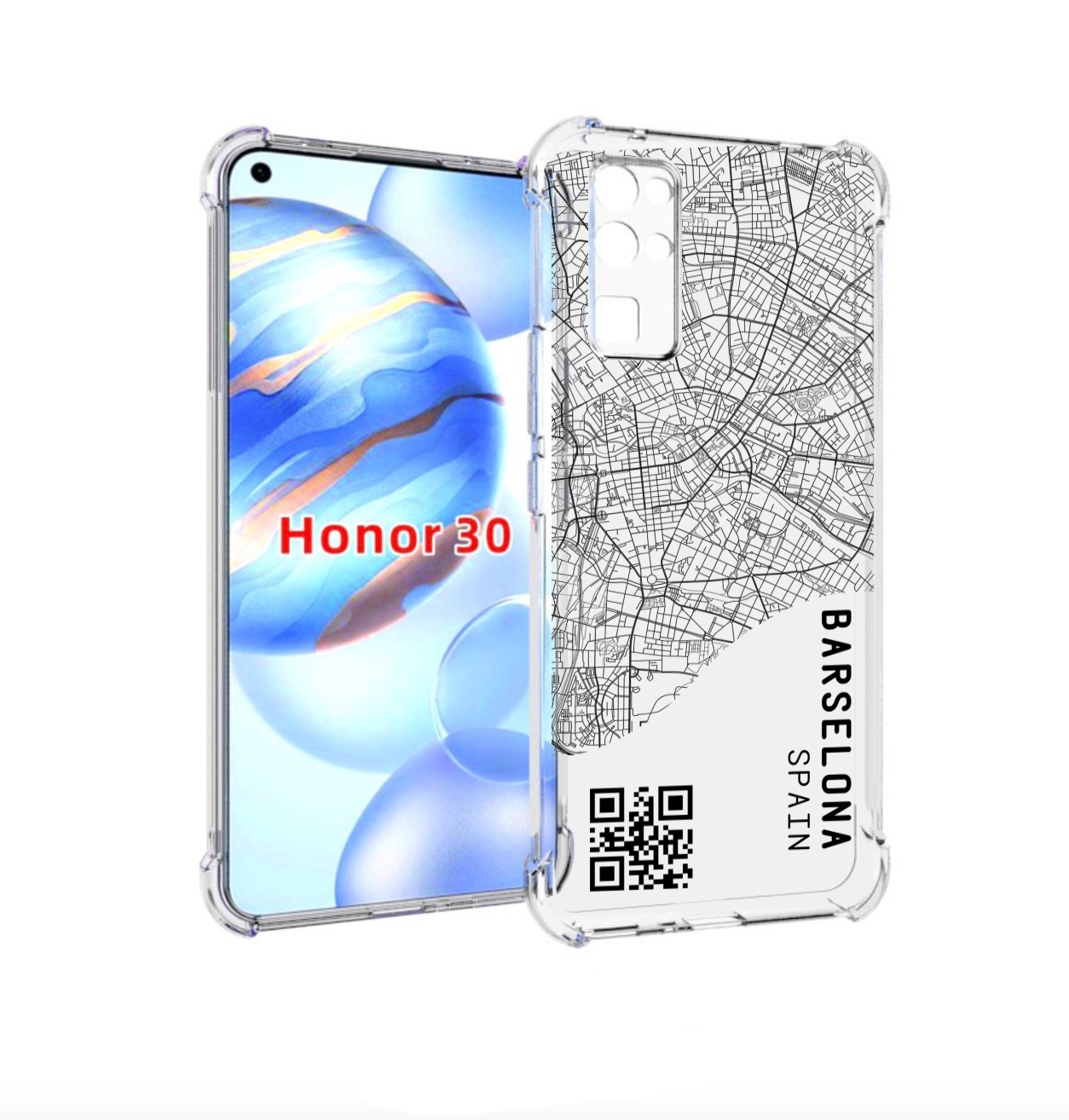 

Чехол бампер MyPads схема-барселона для Honor 30 (BMH-AN10) прот, Прозрачный, Tocco