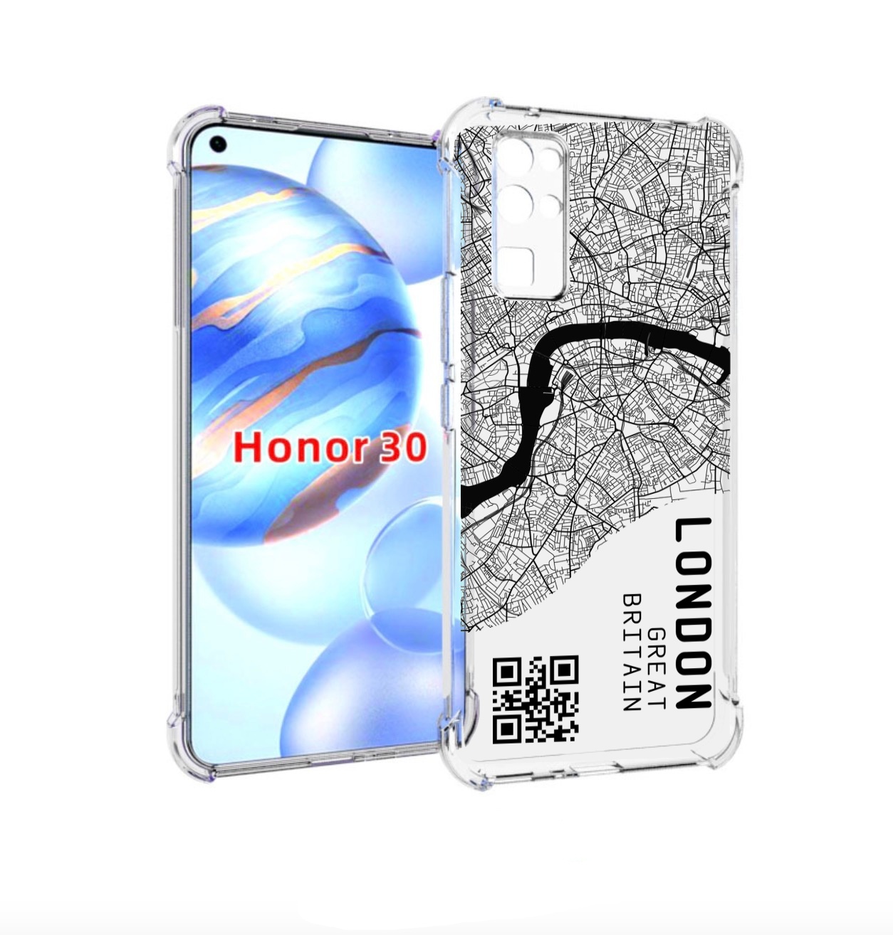 

Чехол бампер MyPads схема-лондон для Honor 30 (BMH-AN10) противо, Прозрачный, Tocco