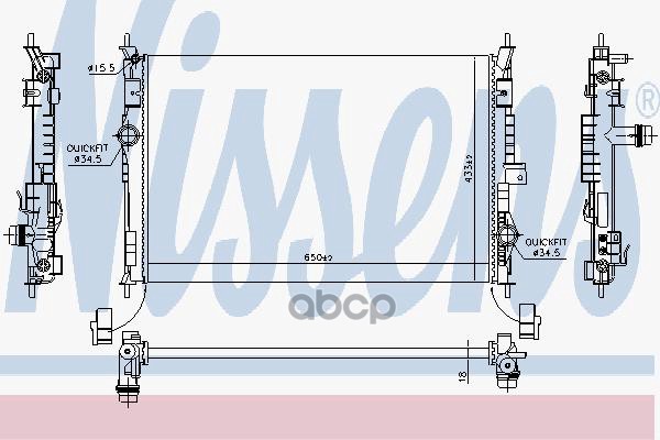 

NS636014 радиатор системы охлаждения Citroen C4, Peugeot 308 1.2-2.0i/HDi 13>