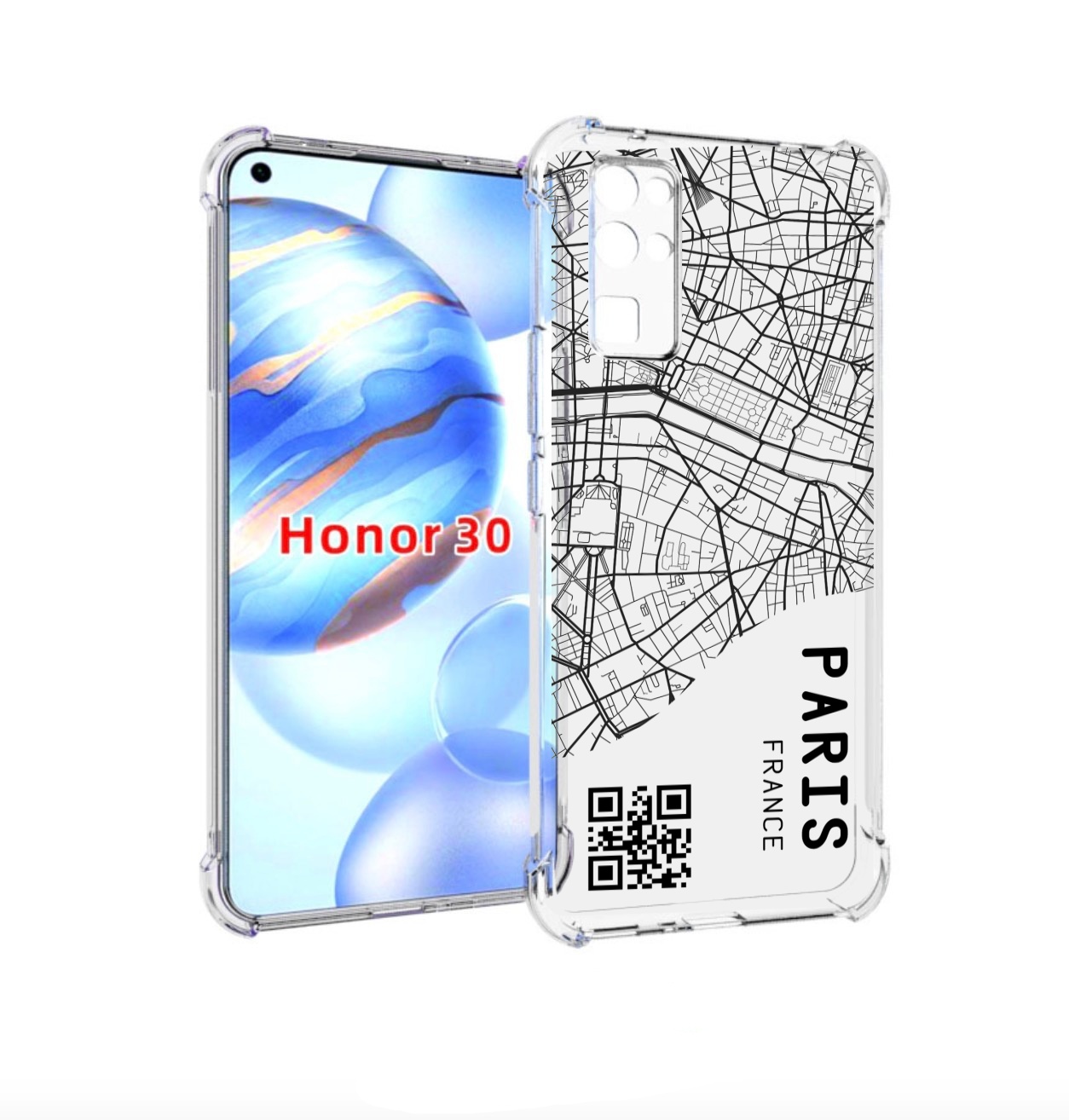 

Чехол бампер MyPads схема-париж для Honor 30 (BMH-AN10) противоу, Прозрачный, Tocco
