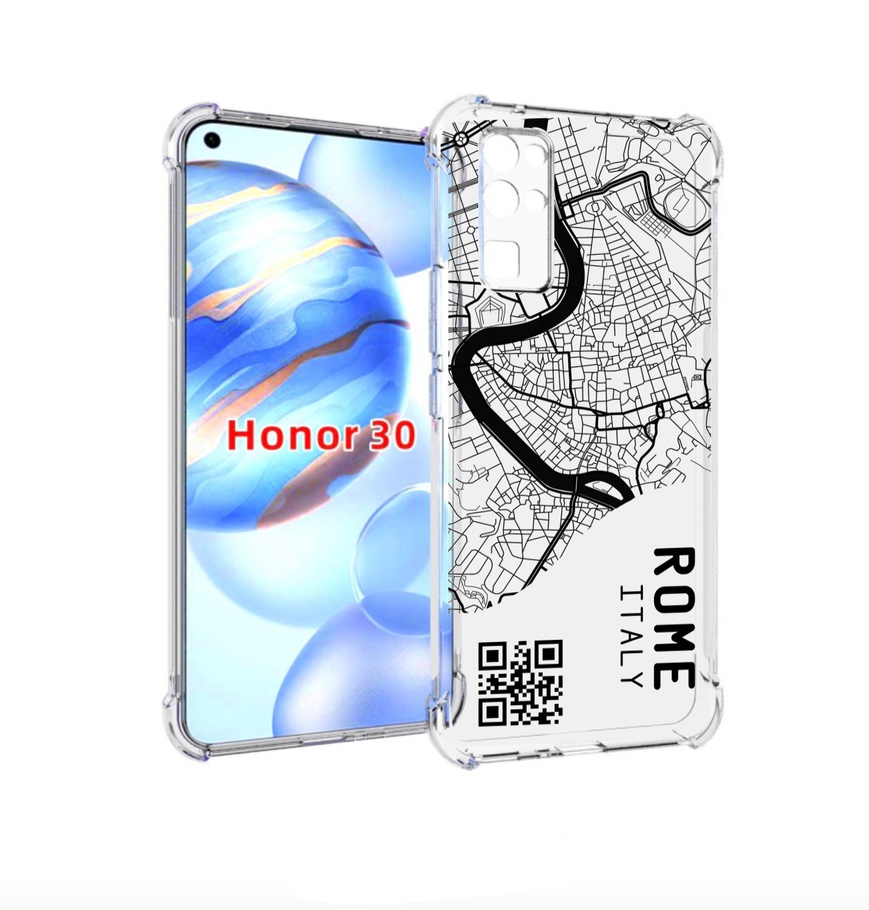 

Чехол бампер MyPads схема-рим для Honor 30 (BMH-AN10) противоуда, Прозрачный, Tocco