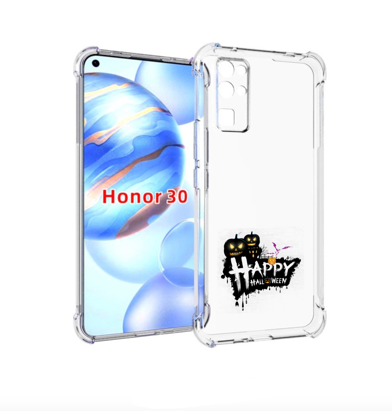

Чехол бампер MyPads счастливого хэллоуина для Honor 30 (BMH-AN10, Прозрачный, Tocco