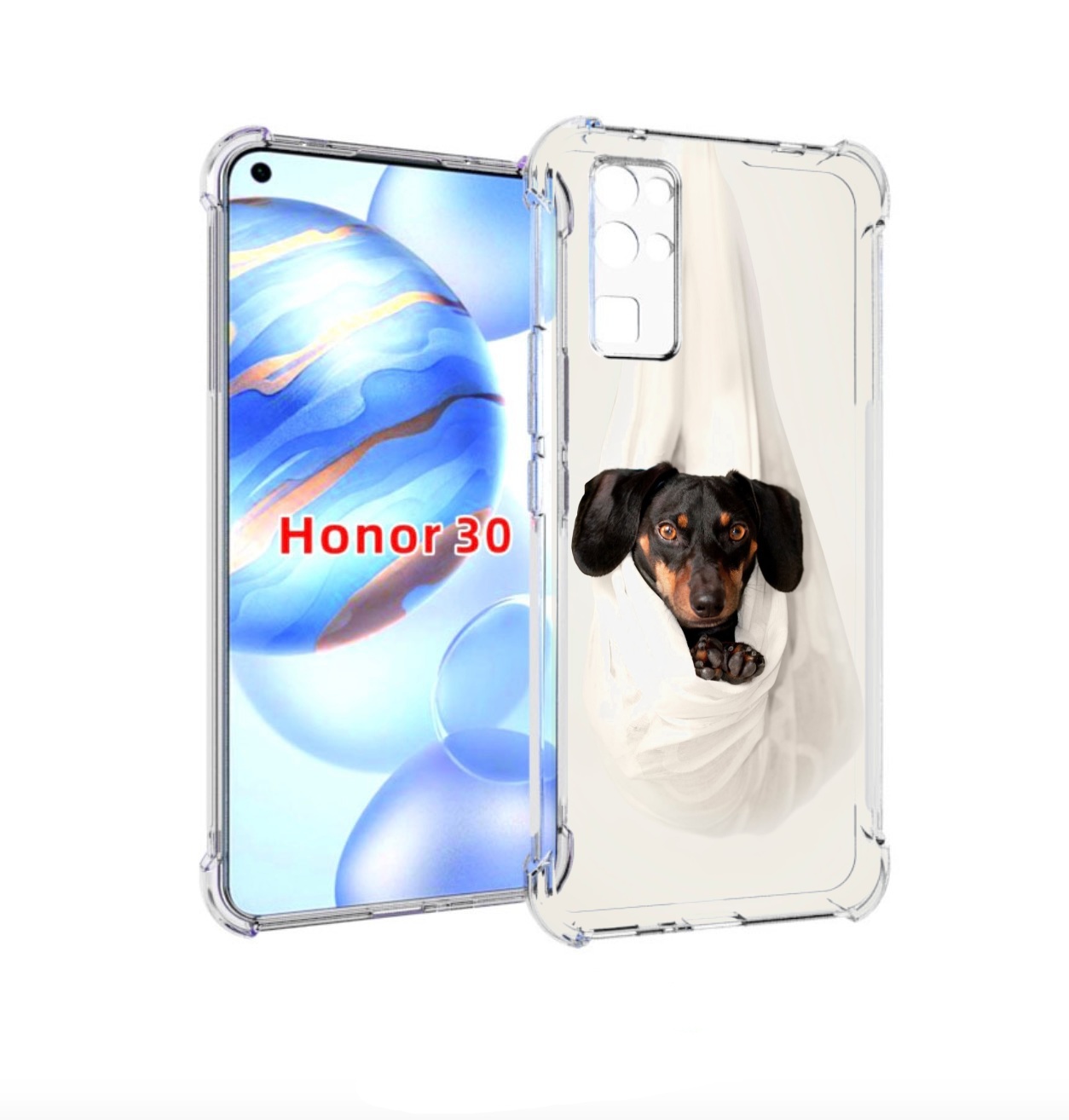 

Чехол бампер MyPads такса собака для Honor 30 (BMH-AN10) противо, Прозрачный, Tocco