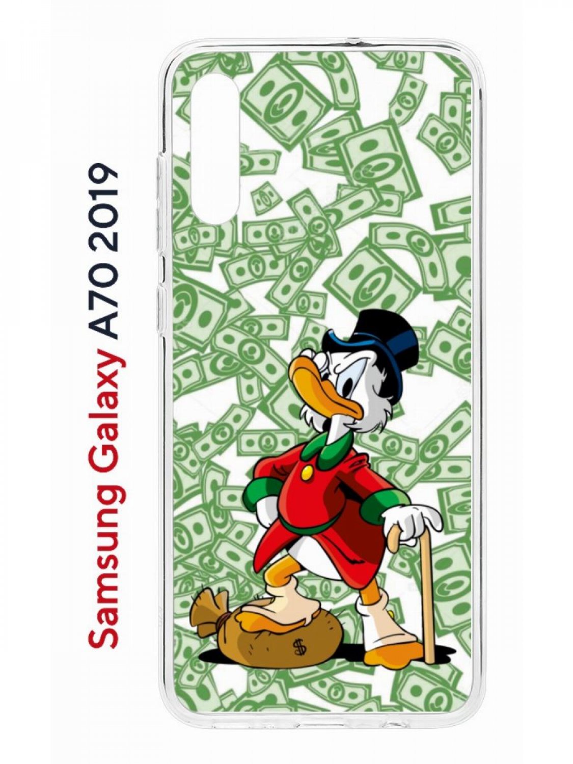 Чехол на Samsung Galaxy A70 Kruche Print MacMoney,противоударный силиконовый бампер