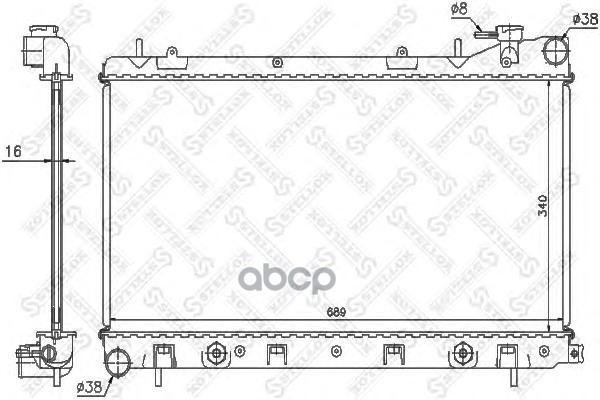 

10-25381-SX радиатор системы охлаждения АКПП Subaru Impreza/Forester 1.6/2.0 99-01