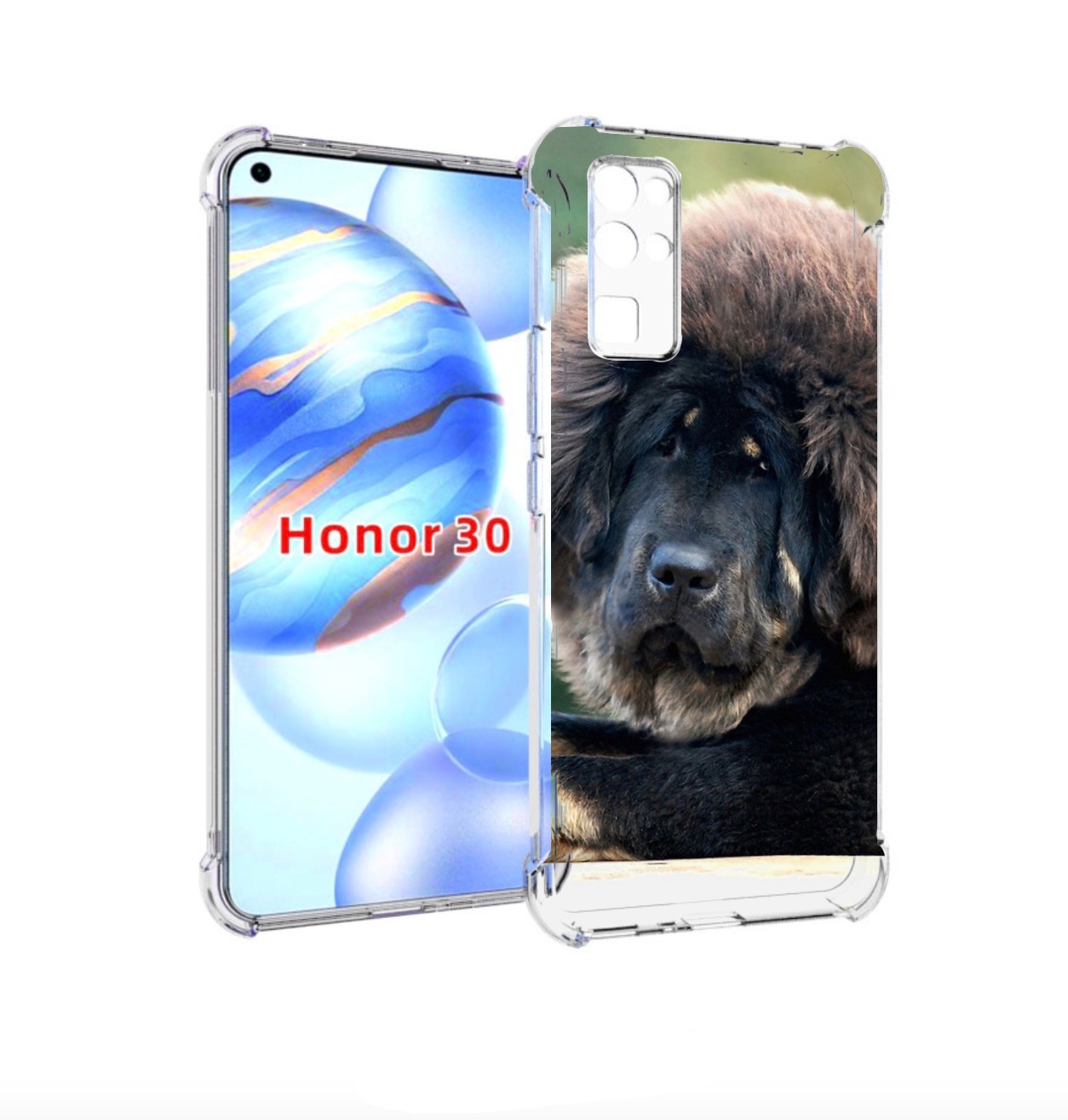 

Чехол бампер MyPads тибетскии мастиф для Honor 30 (BMH-AN10) пр, Прозрачный, Tocco