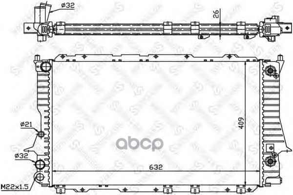 

10-25079-SX радиатор системы охлаждения АКПП Audi 100/A6 2.0-2.5TD <97