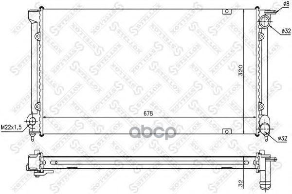 

10-25012-SX радиатор системы охлаждения VW Golf/Jetta 1.6/1.6TD/1.8/1.8GTi 84>