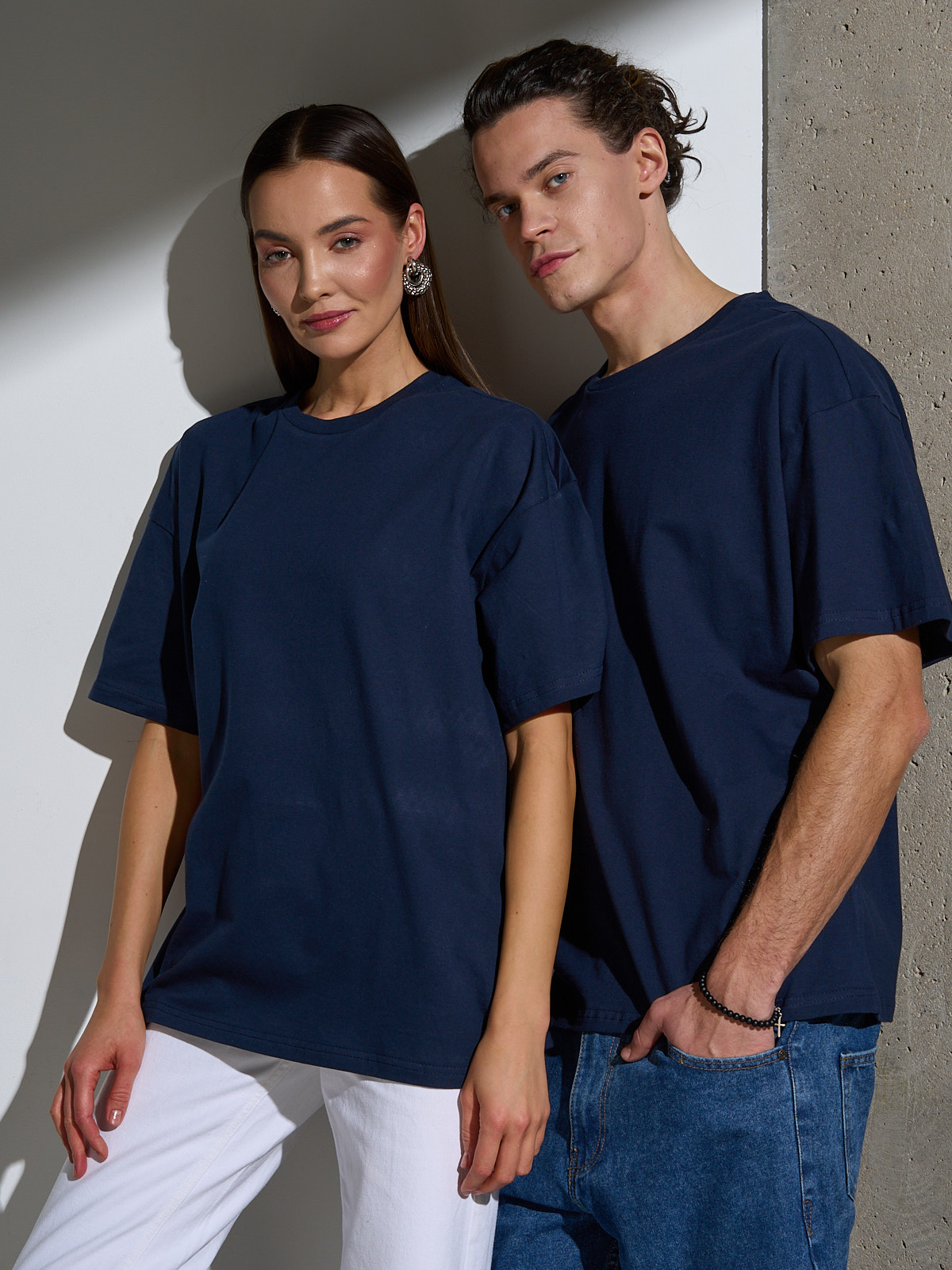 

Футболка унисекс Uzcotton Оверсайз синяя 3XL, Синий, Оверсайз
