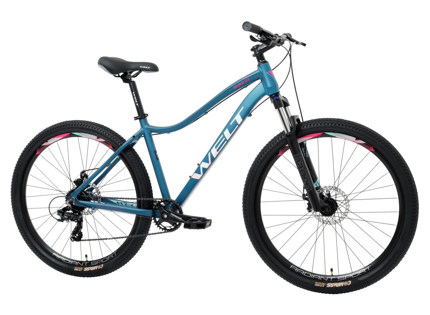 Женский велосипед Welt Edelweiss 1.0 D 27, год 2023, цвет Синий, ростовка 15.5