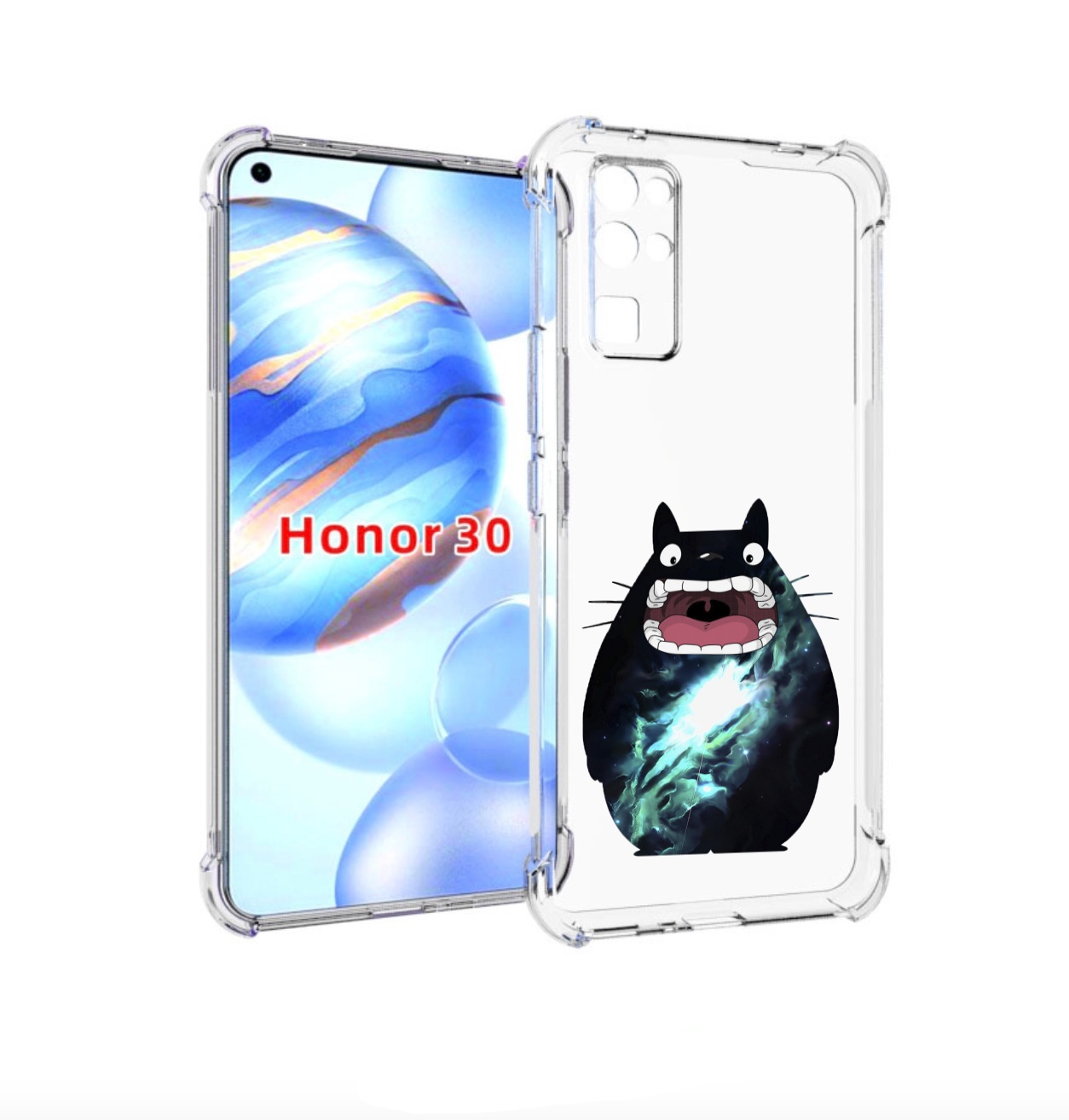 

Чехол бампер MyPads тоторо для Honor 30 (BMH-AN10) противоударный, Прозрачный, Tocco