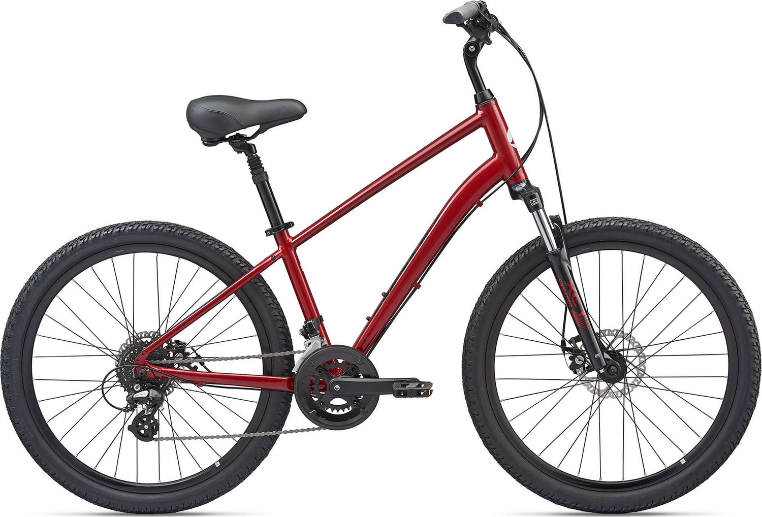 

Комфортный велосипед Giant Sedona DX, год 2021, цвет Красный, ростовка 19.5