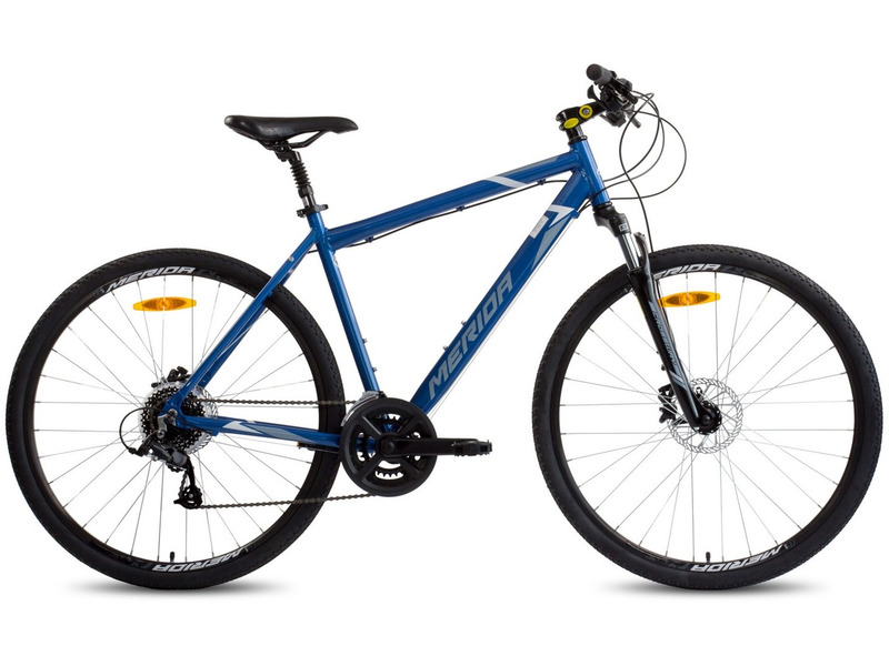 Комфортный велосипед Merida Crossway 10, год 2022, цвет Синий-Белый, ростовка 21.5