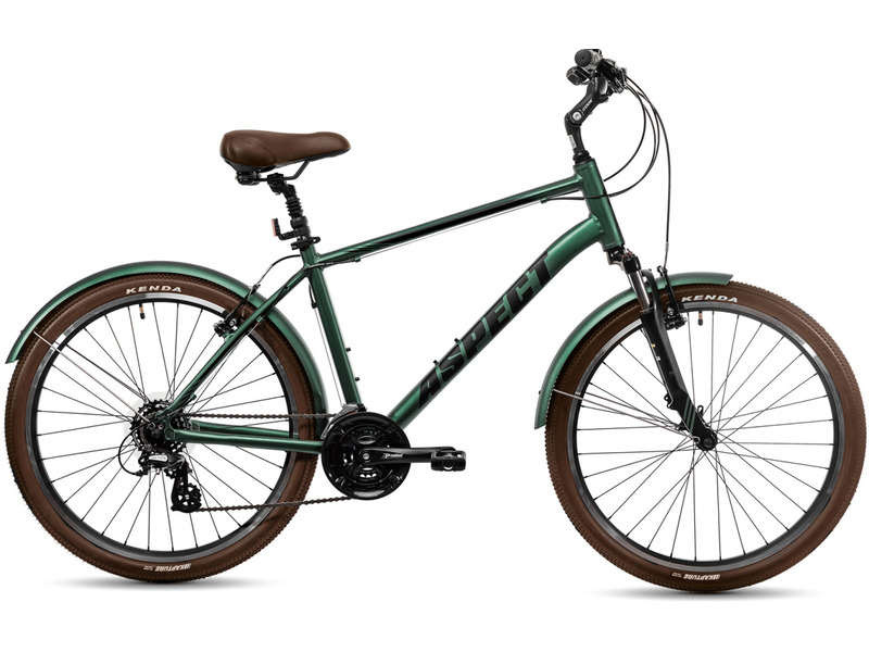 фото Комфортный велосипед aspect weekend, год 2023, цвет зеленый-черный, ростовка 18