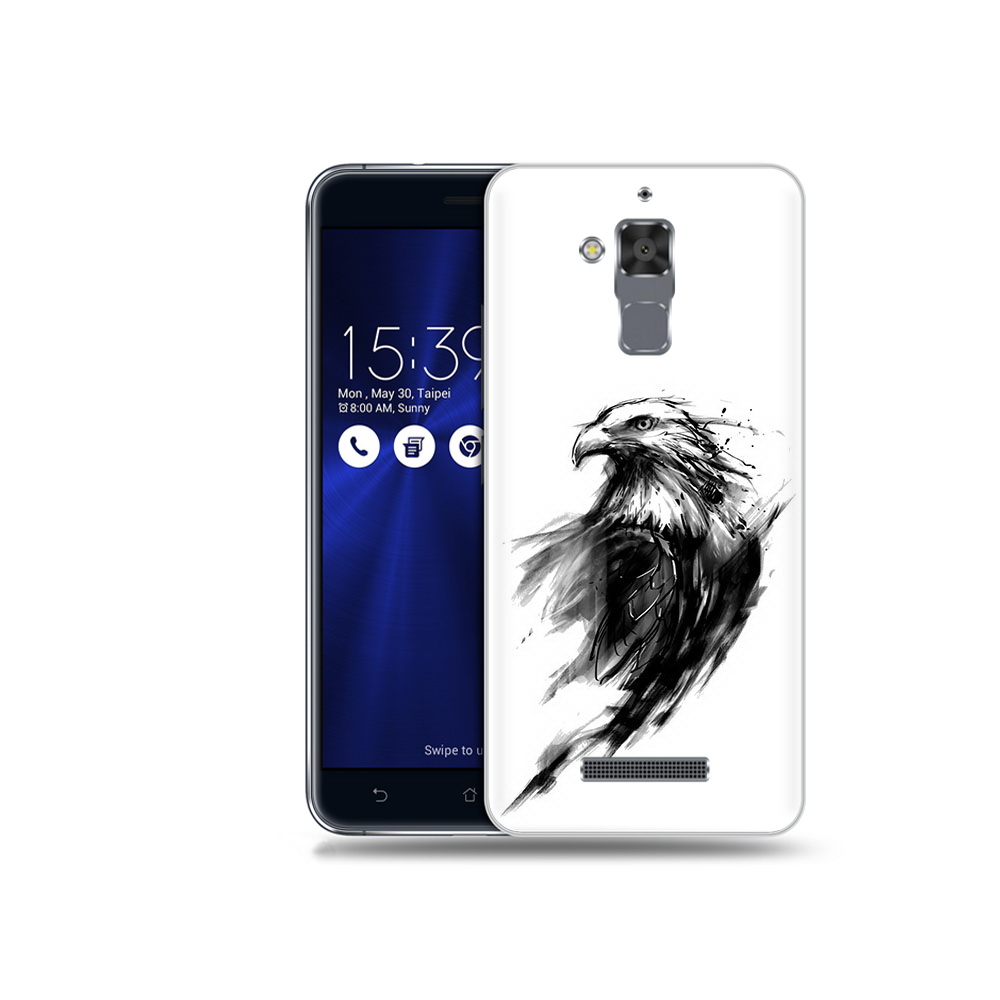 

Чехол MyPads Tocco для Asus ZenFone 3 Max (ZC520TL) чб птица, Прозрачный, Tocco