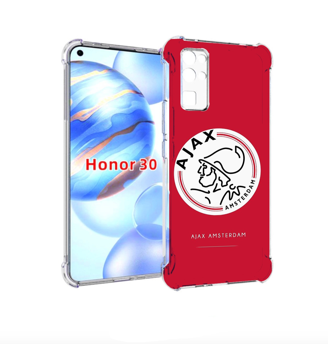

Чехол бампер MyPads фк аякс амстердам для Honor 30 (BMH-AN10) пр, Прозрачный, Tocco
