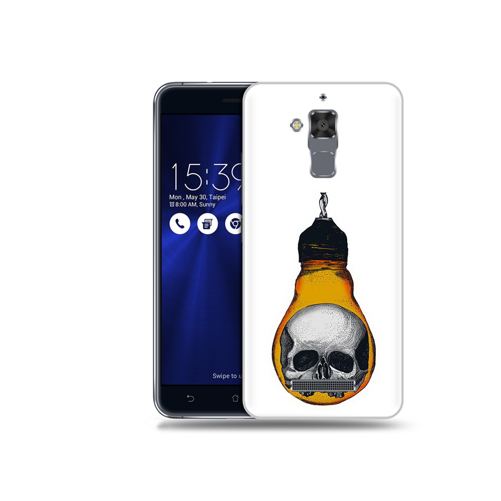 

Чехол MyPads Tocco для Asus ZenFone 3 Max (ZC520TL) череп в лампочке, Прозрачный, Tocco