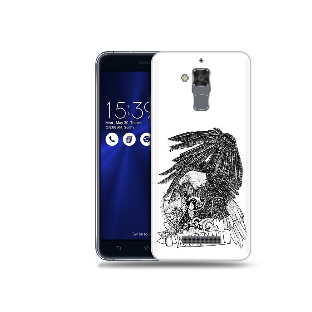 

Чехол MyPads Tocco для Asus ZenFone 3 Max (ZC520TL) черно белый сокол, Прозрачный, Tocco