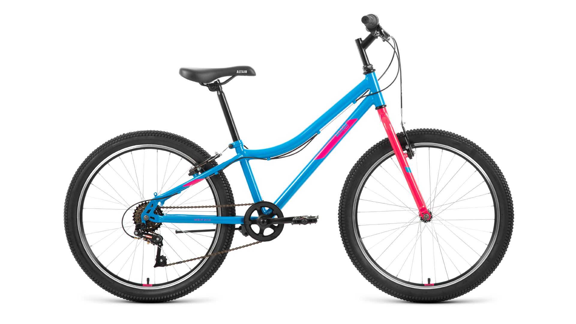 

Подростковый велосипед Altair MTB HT 24 1.0, год 2022, цвет Голубой-Розовый