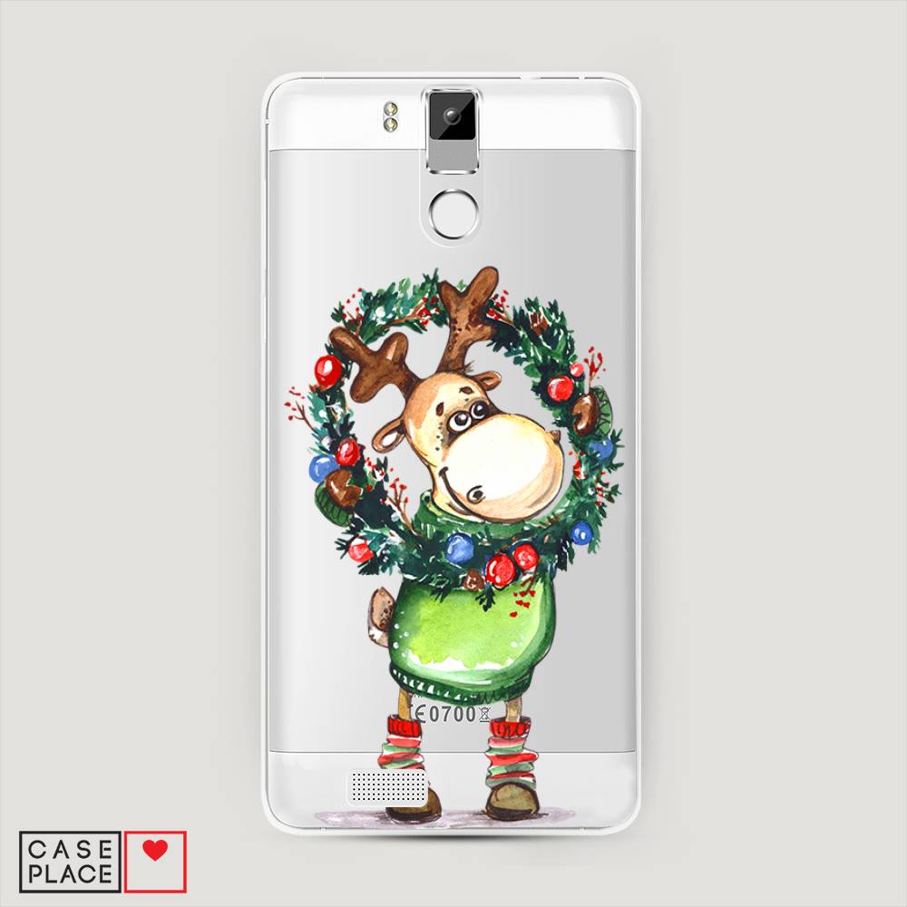 

Чехол на Oukitel K6000 Pro "Олень с новогодним венком", 230150-4
