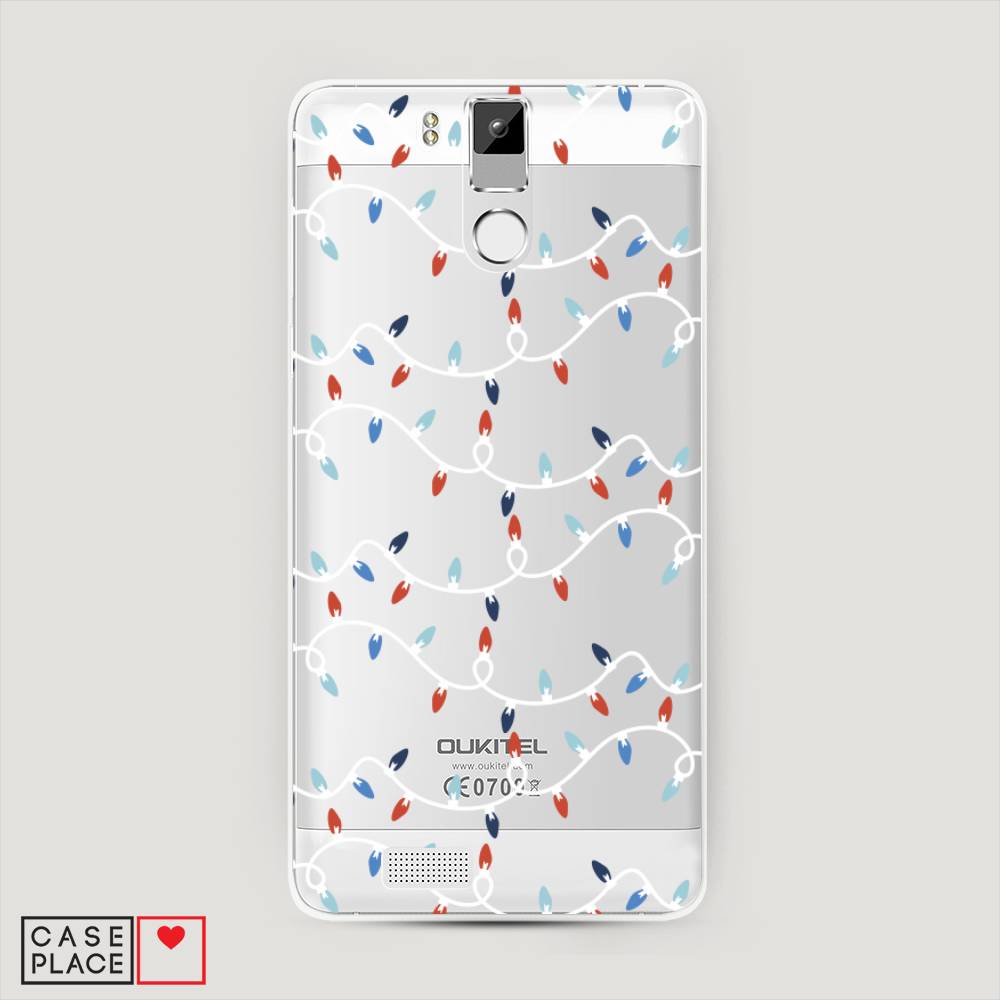 

Чехол на Oukitel K6000 Pro "Разноцветная гирлянда", Белый;красный;синий, 230150-5