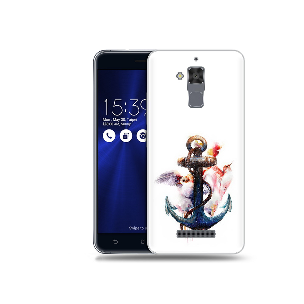 

Чехол MyPads Tocco для Asus ZenFone 3 Max (ZC520TL) якорь с птицами, Прозрачный, Tocco