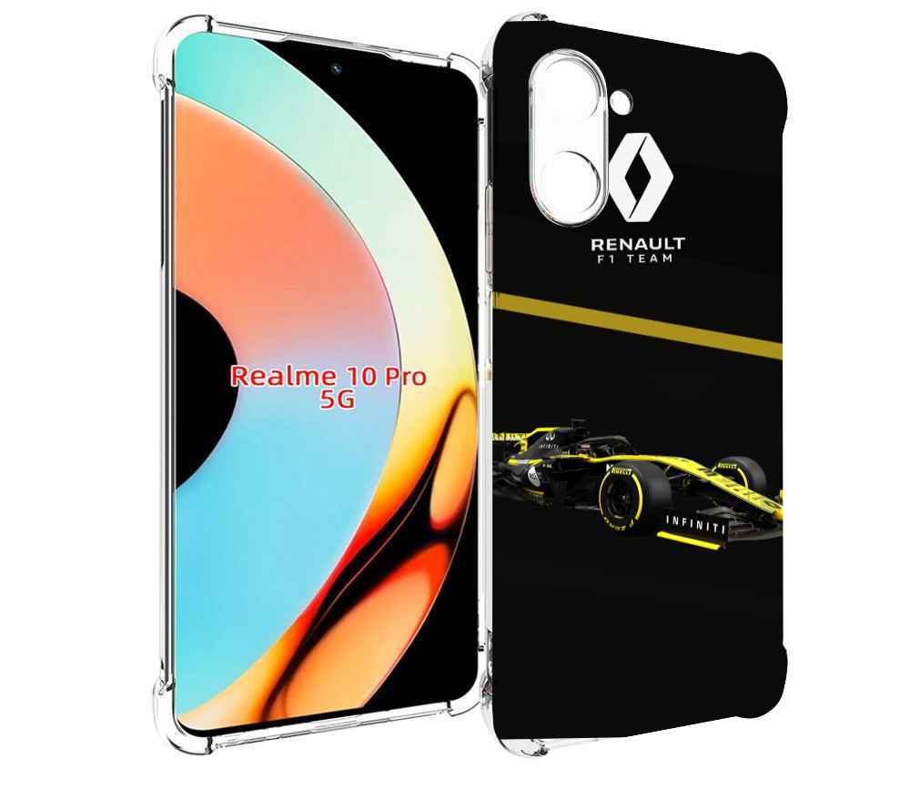 

Чехол бампер MyPads рено renault 2 для Realme 10 Pro противоударный, Прозрачный, Tocco