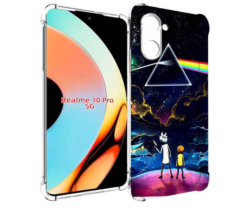 

Чехол бампер MyPads рик и морти в космосе для Realme 10 Pro прот..., Прозрачный, Tocco