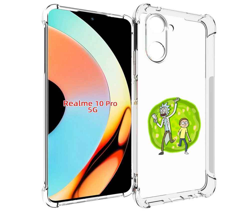 

Чехол бампер MyPads рик-и-морти-в-кружке для Realme 10 Pro проти..., Прозрачный, Tocco