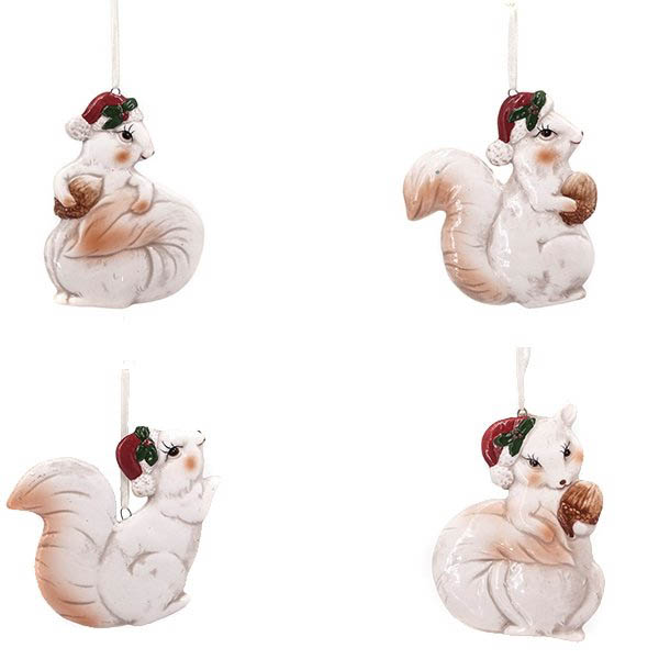 

Новогоднее украшение Белочка,L10,4 W7,1 H1,5см, (4 вида - не набор) KSM-233411, белочка