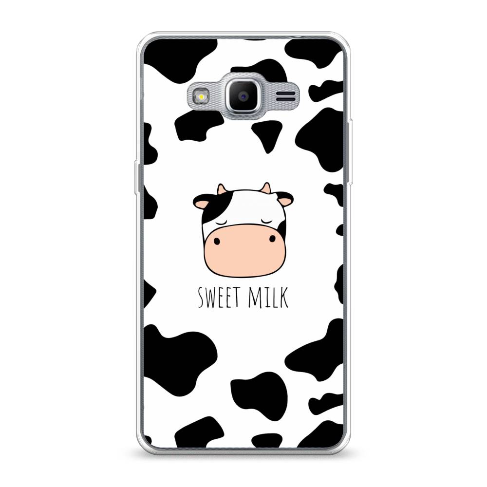 

Чехол на Samsung Galaxy Grand Prime "Sweet milk", Розовый;белый;черный, 22350-1