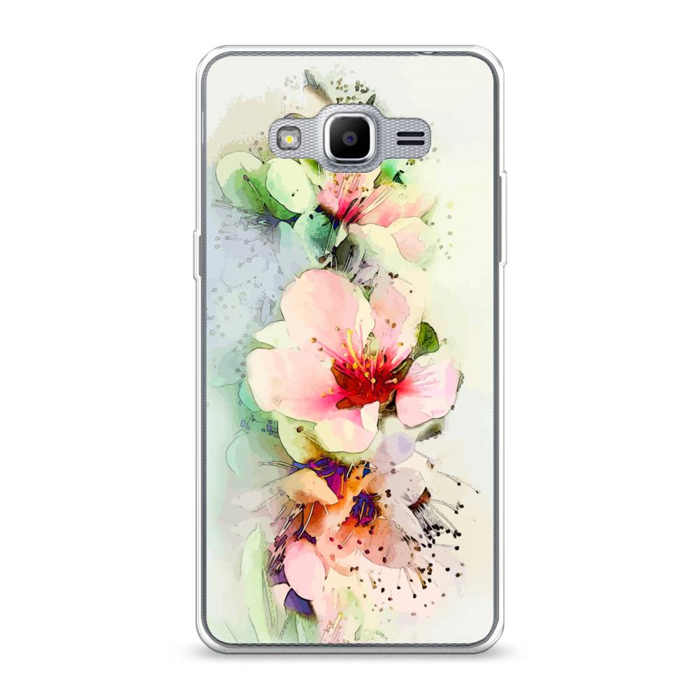 

Чехол на Samsung Galaxy Grand Prime "Нежные цветы", Зеленый;розовый, 22350-2