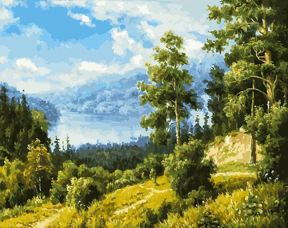 

Картина по номерам Белоснежка Лесной пейзаж, 40x50, Лесной пейзаж