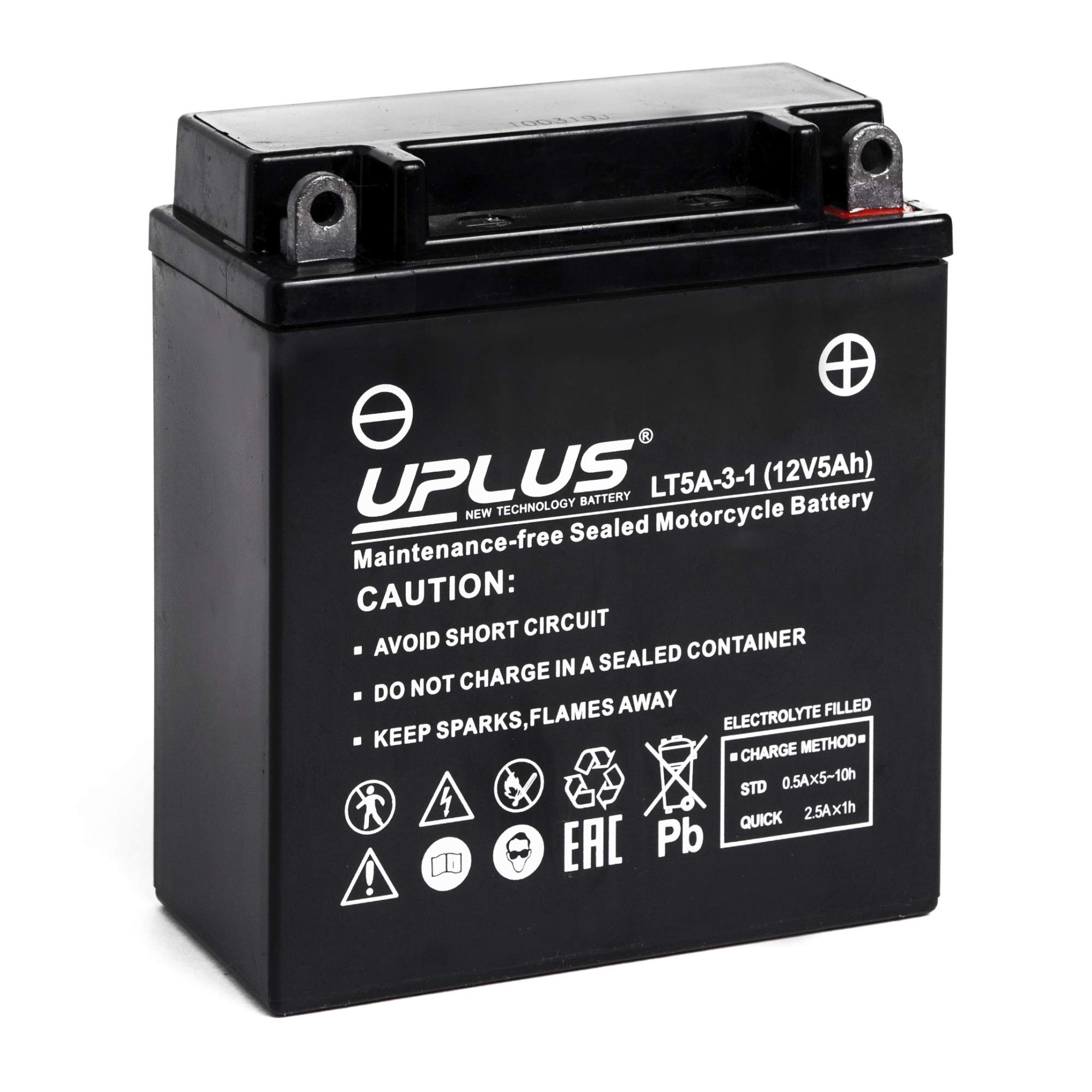 

Аккумулятор автомобильный UPLUS AGM LT5A-3-1 5Ah ОП 60A (YB5L-B), UPLUS 1