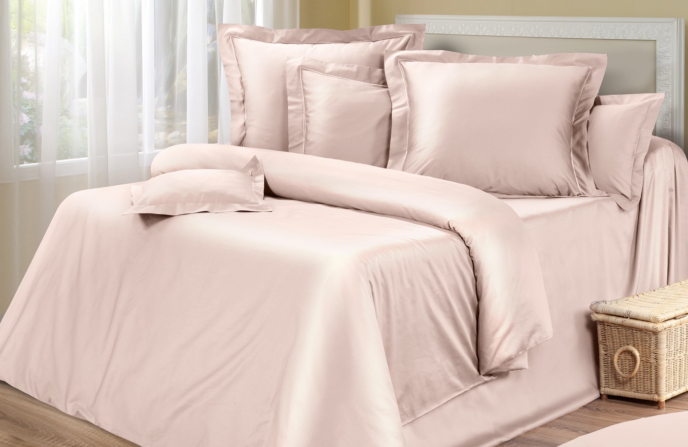 

Постельное белье Cotton Dreams Elsa (Milan) пудровый, 70x70 (семейное)