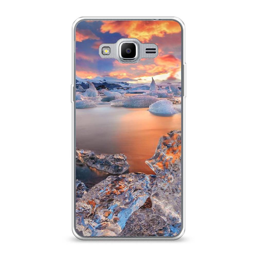 

Чехол на Samsung Galaxy Grand Prime "Ледники", Синий;оранжевый, 22350-2
