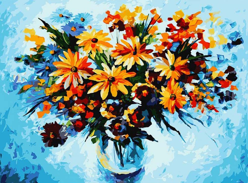 

Картина по номерам Белоснежка Ромашки, 30x40, Ромашки