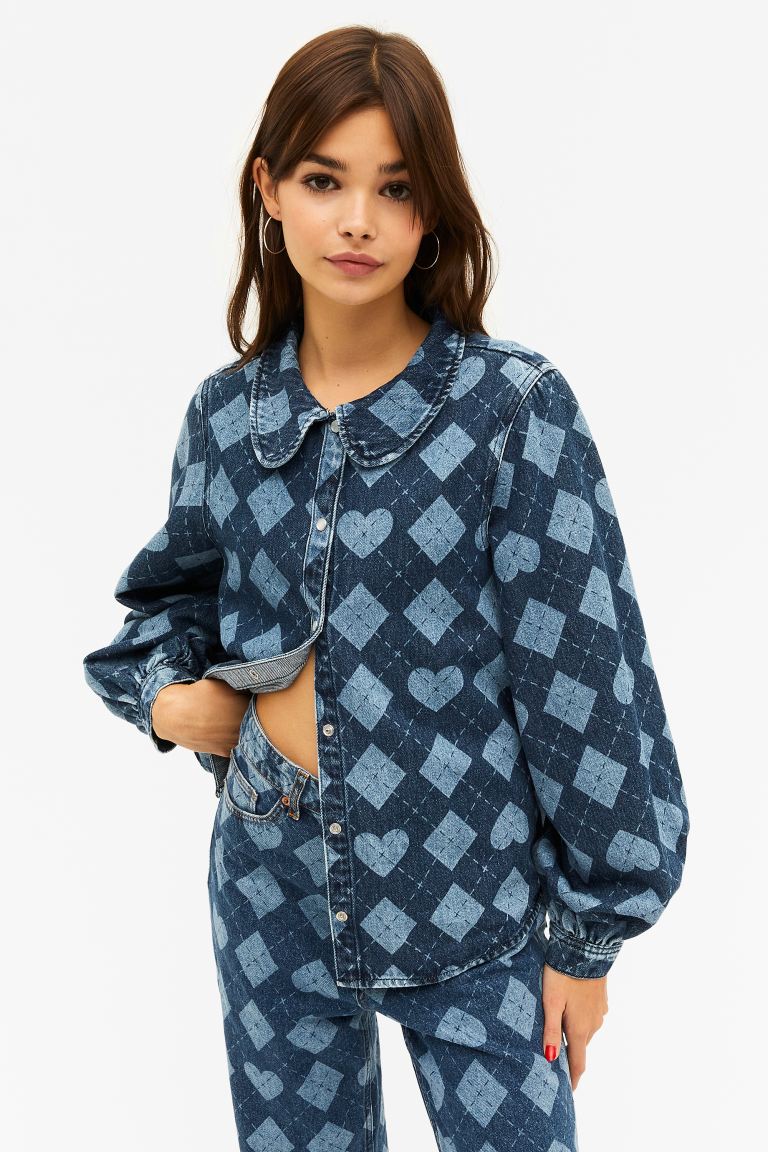 

Рубашка женская Monki 1093825002 синяя XS (доставка из-за рубежа), 1093825002