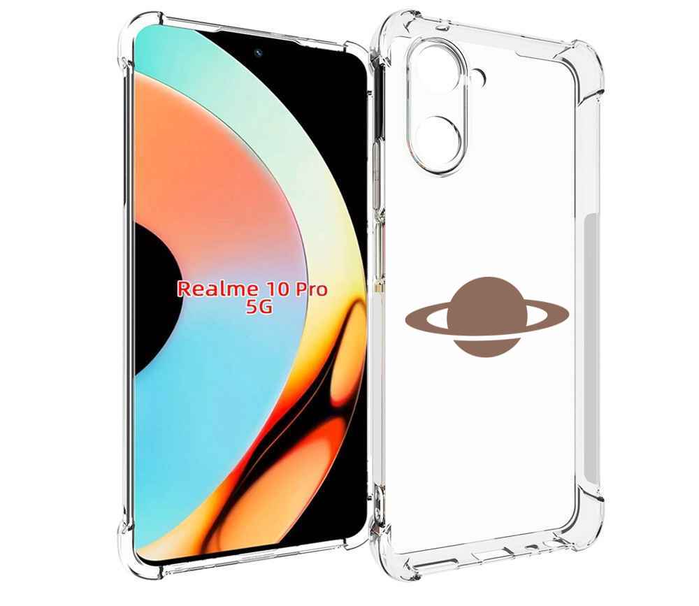 

Чехол бампер MyPads сатурн для Realme 10 Pro противоударный, Прозрачный, Tocco