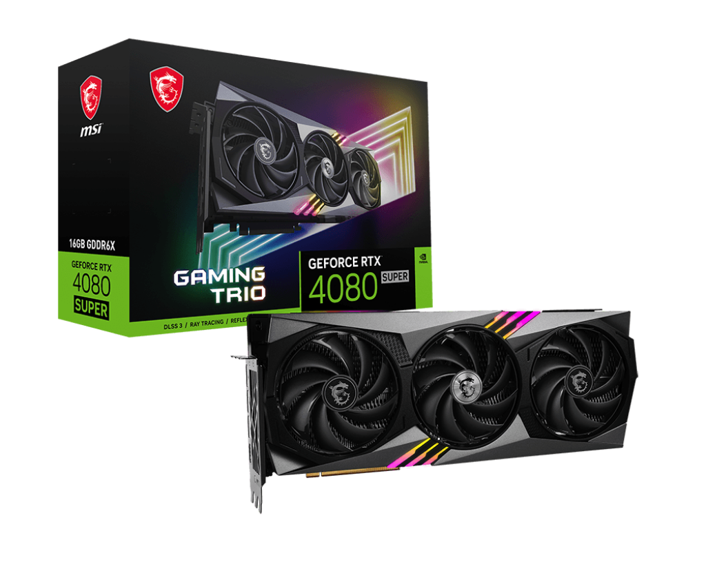 

Видеокарта MSI RTX4080 Super Gaming Trio [RTX 4080 Super Gaming Trio], Черный, RTX 4080 Super Gaming Trio