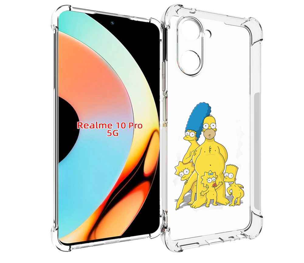 

Чехол бампер MyPads семья-симпсонов для Realme 10 Pro противоуда..., Прозрачный, Tocco