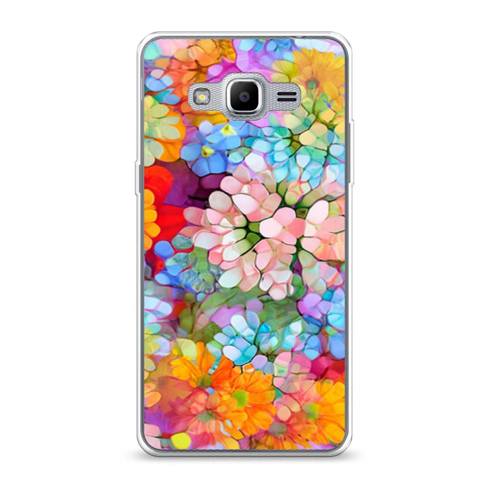 

Чехол на Samsung Galaxy Grand Prime "Цветы витраж", Оранжевый;розовый;голубой, 22350-3