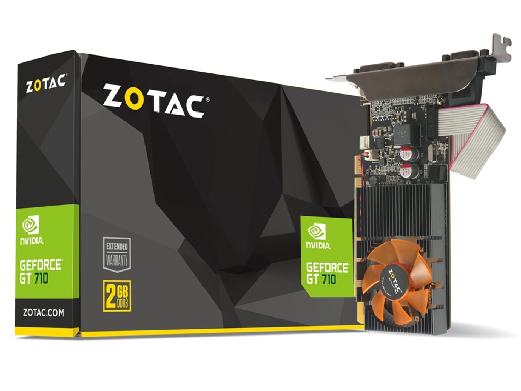 

Видеокарта Zotac NVIDIA GeForce GT 710 (ZT-71310-10L), Черный, GeForce GT 710