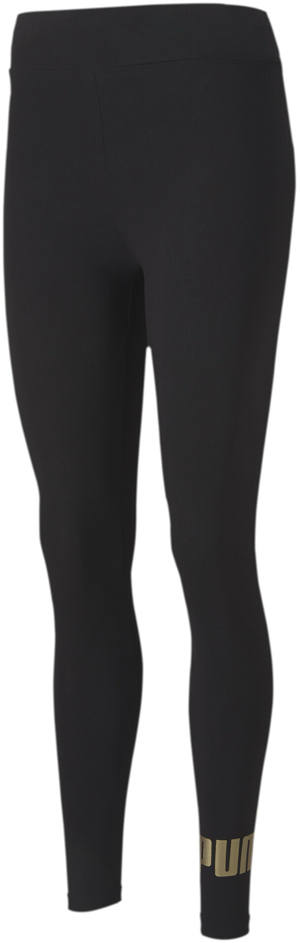 Леггинсы женские Puma Ess Logo Leggings Cotton Black-Gold черные M