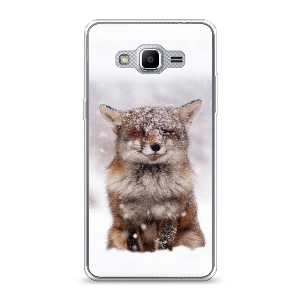 

Чехол на Samsung Galaxy Grand Prime "Зимняя лиса", Белый;серый;коричневый, 22350-1