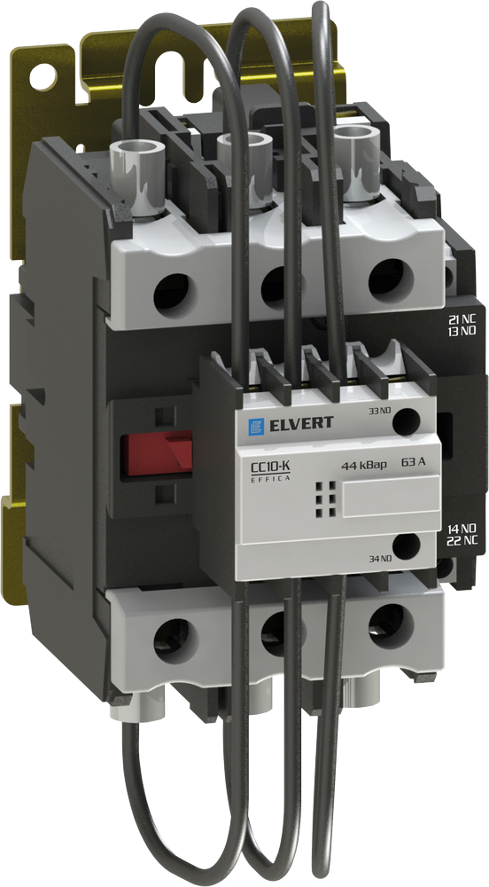 фото Контактор elvert для коммутации конденсаторных батарей сс10-к 230в ас, 50квар при 400в